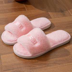 [Free Shipping] Ins WomenS Indoor Slippers For Home Use In Spring And Autumn Warm CoupleS Cotton Slippers Flat-Soled Floor Slippers For Men
