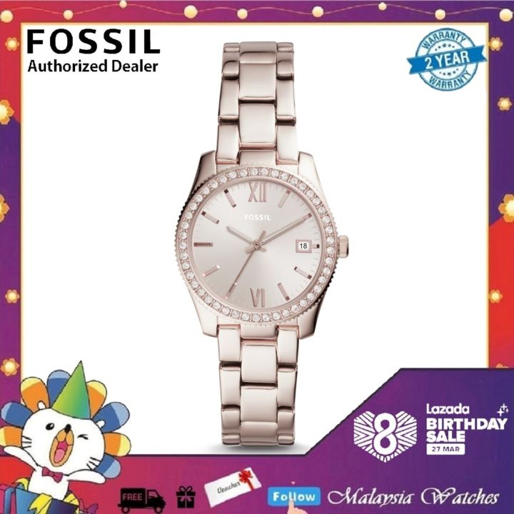 Fossil pastel pink discount watch