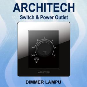 Architech Diamond V16-K09 Black Sakelar - Saklar Peredup Lampu 300w