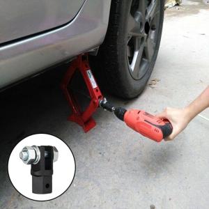 Scissor Jack Adapter for 1/2-Inch-Drive Impact Wrench or 13/16 Inch Lug-Wrench or Power Drills Scissor Jack Drill
