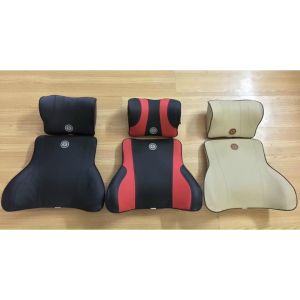 Bộ gối tựa cổ tựa lưng cao su non bọc Da cao cấp dành cho Ô tô Xe hơi chống đau mỏi cổ - vai gáy ( hàng cao cấp )