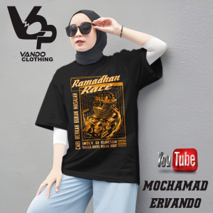 Vando Kaos Lebaran Ramadhan Race Hari Raya Idul Fitri Lengan Pendek Cotton Combed 30s