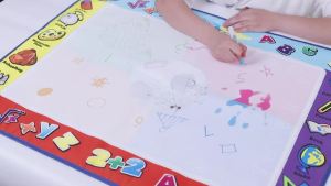 LZD Alago Aqua Coloring MatKids Toys Large Water Painting MatToddlers Doodle Pad with 4 ColorsGifts for Girls Boys Age 3 4 5 Years Old4 PensDrawing Molds and Booklet Included