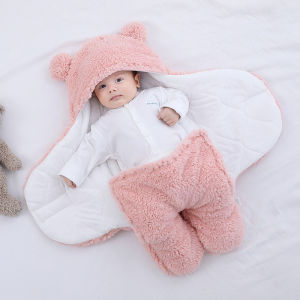 Warm 3D Doudou Velvet Baby Sleeping Bag Sleeveless Anti-kick Sleepwear Boys Girls Swaddling Vest