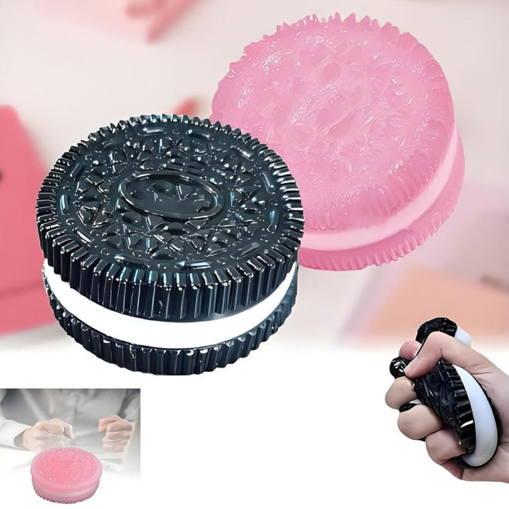4 Jouets Anti-Stress Biscuit AWAVM - TPR Souple, Squishy Pinçable | Détente Anxiété Hommes Femmes