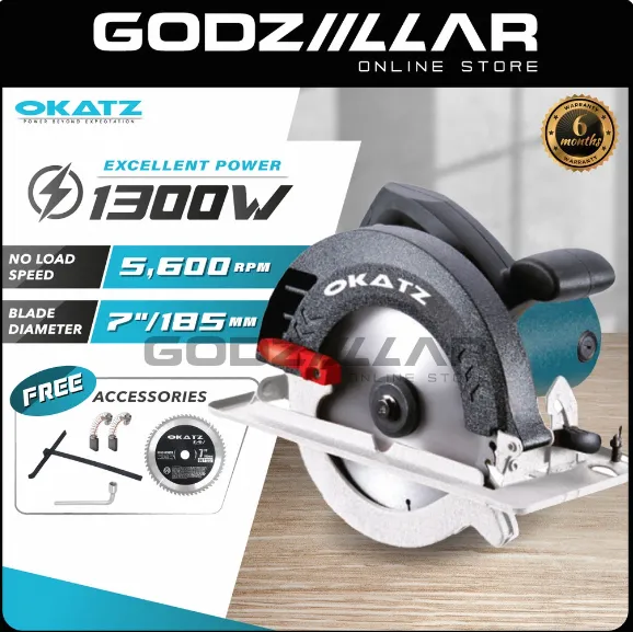 2024 Best Seller Okatz 1300W 7 Okatz Circular Saw CS7V Wood Cutter Lazada