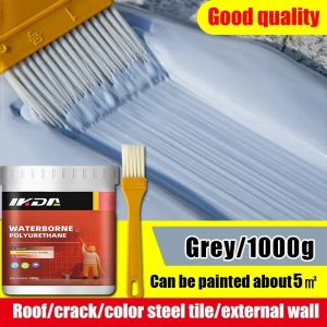 🔥1000g with brush🔥Waterproof Sealant Glue 3 Colors Optional Repair Roof Wall Cracks Cement Wall Tile Plywood Roof Cracks Concrete Watertight Waterproof Paint Without Leakage Transparent Sealant Glue