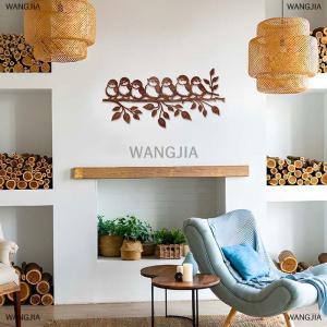 [COD] WANGJIA Rustic Metal Bird Wall Art - Charming Metal Birds And Leaves Indoor Outdoor Home Decor For Living Room Patio Or Garden