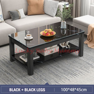 <SG-LazMall> H236 Glass COFFEE TABLE ★ COFFEE DESK ★ WOOD ★ SIDE TABLE ★ DINING TABLE ★ ELEGANT ★ FURNITURE