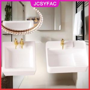 JCSYFAC 1 12 Dollhouse phòng tắm rửa lưu vực bồn rửa mô hình Dollhouse phòng tắm đồ nội thất trang trí nhà búp bê Nhà Phụ kiện