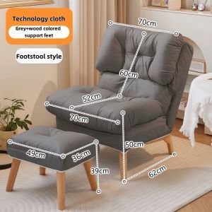 Lazy Person Sofa Chair Household Single Sofa Chair Balcony Chaise Longue Folding Sofa Backrest Chair Bedroom Leisure Reclining Chair