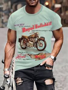 3D Digital short-sleeve shirt with unique abstract print T Summer hot-selling mens loose-fitting shirts
