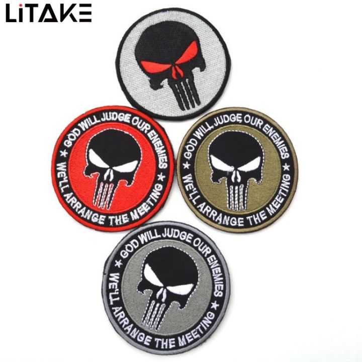 Punisher Tactical Skull Tactical Military Morale Velcro Patches Badges ...
