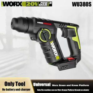 Worx WU380S 20v không dây Rotary Hammer Brushless Nude Knife 1.7J 1700rpm 5300ipm Vòng xử lý với hai hố và khe chia sẻ Kress
