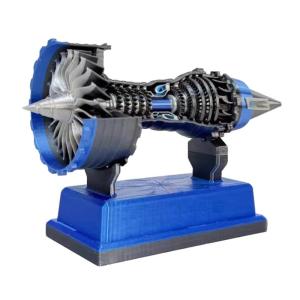 Jet Engine Model Kit TR900 Miniature Turbofan 3D Printing Toy Suitable for Teens Learning and Fun with Rotatable Feature
