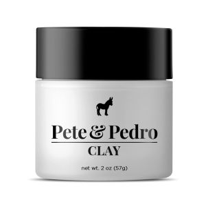 Pete & Pedro HAIR STYLING CLAY - Medium Hold Matte Finish Low Shine Styling Clay for Men Ideal for Hairstyling Medium Messy Fine Thinning Hair Styles Shark Tank Featured 2 oz