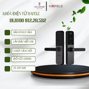 Khóa Điện Tử Hafele DL6100 912.20.582 – Mở Vân Tay Mật Khẩu Thẻ Từ – Hợp Kim Nhôm – Cho Cửa Mở Xoay – Lắp Đặt Miễn Phí Chính Hãng - BNK