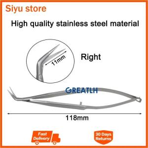 Curved/Straight Head Micro Castroviejo Corneal Scissors Hand Tool Titanium Alloy Stainless Steel Ophthalmic Instrument