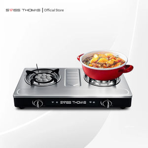 Double Jet Burner Gas Stove Auto Ignition Table Top Heavy Duty Gas Cooker Dapur Gas Stoves