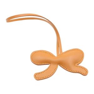 Stylish Bowknot Keychain PU Leather Bag Charm Bag Accessory Key Ornament Suitable for Women Handbags and Backpacks