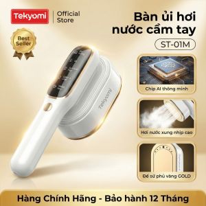 Bàn Ủi Hơi Nước Cầm Tay TEKYOMI ST-01M 1200W - 5 Chế Độ Ủi Nhanh Khô Diệt Khuẩn Khử Mùi Tiện Lợi AI Thông Minh