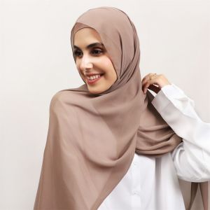 JVKISX 2in1 Instant Chiffon Hijab Scarf Solid Color Bulit-In s Muslim Long Headscarf Lightweight Comfortable Islamic Head Wrap Muslim