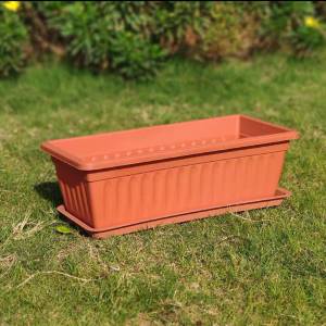 กระถางปลูกต้นไม้ ทรงรางน้ำ เกรด A สีสวย ราคาถูก ราคาโรงงาน แข็งแรง ทนทาน เหนียว แตกหักยาก