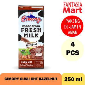 CIMORY SUSU UHT 250 ML HAZELNUT PACK ISI 4 PCS FANTASIA DENGAN PAKING AMAN