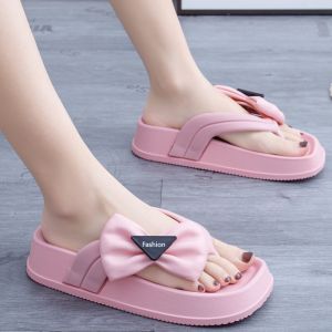 Ann.Fashion รองเท้าส้นหนาแฟชั่นพร้อมส่งในไทย พื้นหนาส้นตึกใส่สบาย พื้นหนา2นิ้ว แต่งโบว์ วัสดุยาง พื้นกันลื่น มีหลายสีให้เลือก #sy134