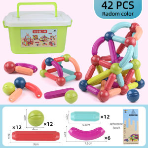 Christmas Presen DIY Magnetic Building Blocks Set Kids Early Learning Construction Toy Magnet Sticks Balls Assembly Game for Children