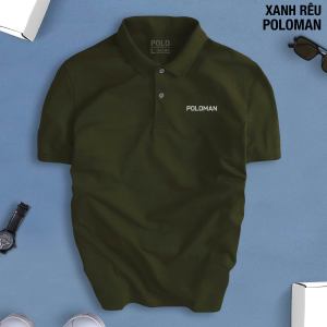 Áo thun POLOMAN nam cổ bẻ BASIC CVC vải cá sấu sang trọng lịch lãm thoáng mát - POLOMAN