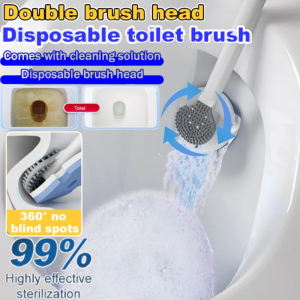 Disposable Toilet Brush Cleaner With Long Handle Replaceable Toilet Brush Wall-Mounted Cleaning Brush 一次性马桶刷