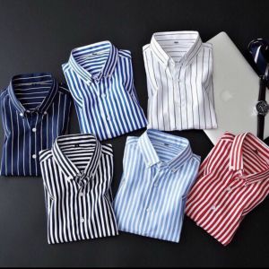 [HÀNG VNXK] Áo sơ mi kẻ sọc nam lịch lãm thời trang vải xuất mát mịn không nhăn không bai xù