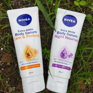 Paket Siang & Malam Nivea Body Serum Care & Protect 180ml dan Night Nourish 180ml - HAND BODY NIVEA