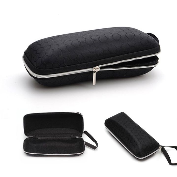 Eyeglass case store with zipper