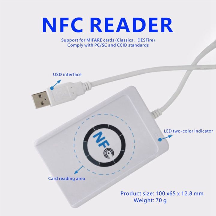 【DDK】-ACR122U RFID IC Smart Card Reader Duplicator Contactless Writer ...