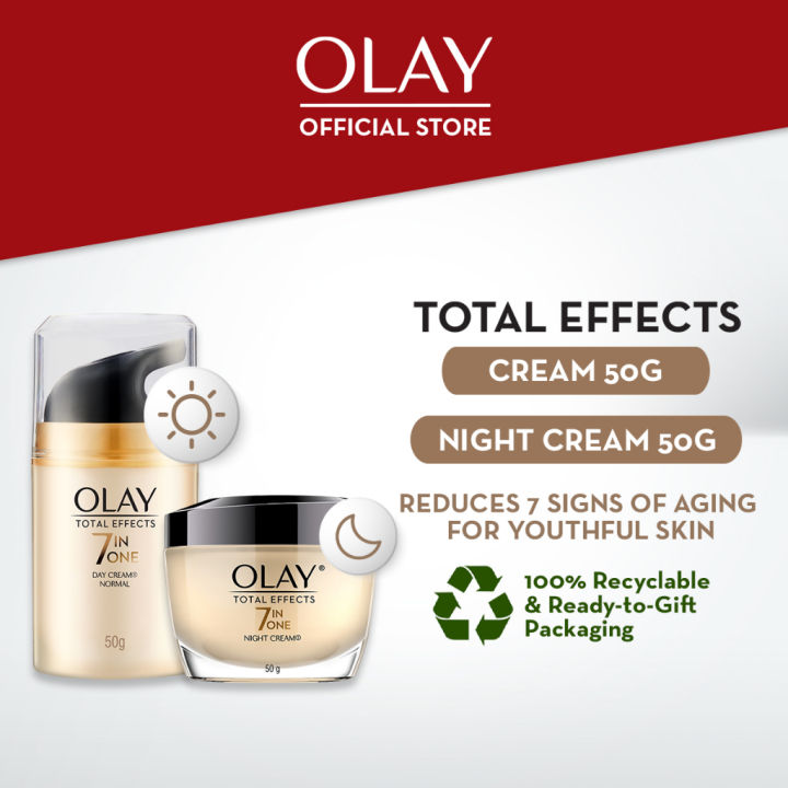 Olay Total Effects Day Cream Moisturizer Normal with SPF 15 & Night ...