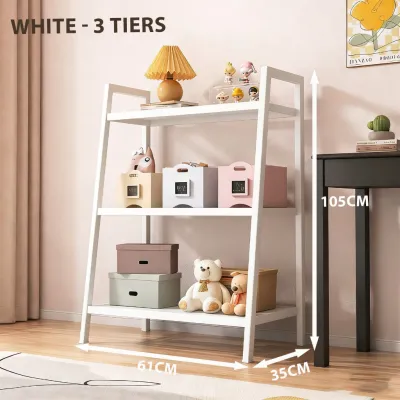 JOYNEST 3/4/5 Tier Metal Storage Rack Multipurpose Bookshelves Kitchen Iron Rack Book Rack