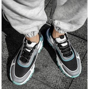 New Running Shoes Mens Fashion Korean Style Sports Shoes Breathable Casual Thick-soled Travel Shoes