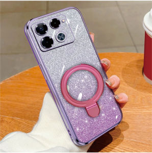 Casing Magsafe Infinix Note 40 40s 40 Pro Luxury Gliter Premium TPU Ring Magnetic Soft Case