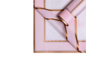 Kertas Bunga List Gold Flower Wrapping Cellophane Paper Untuk Buket Bucket Bunga Florist KB6270