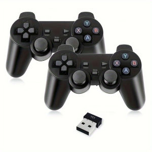 (HD1)2 Set 2.4GHz Wireless USB Joystick Gamepad No Delay Controller for PC Android TV GAME  2 Set Pengawal Joystick Gamepad USB Tanpa Wayar 2.4GHz untuk PC Android TV GAME