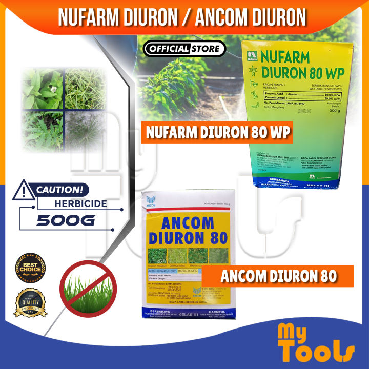 Mytools Nufarm Diuron 80WP And Ancom Diuron 80 500g Racun Rumput ...