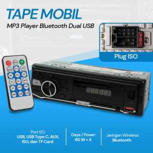 COD Wistrue Tape Mobil Bluetooth Full Bass Audio MP3 Player LCD RGB 5.0 Wireless 60W semua mobil