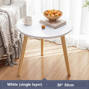 Wooden Round Table Shape /Small Coffee Table/Mini Table/Corner Sofa Side Table/Small Round Table/Simple Mini Living Room Small Wood Table Corner Nordic Sofa Side Table Meja Kopi