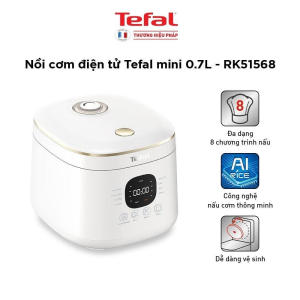 Nồi cơm điện tử Tefal Rice Mate Mini RK515168 dung tích 0.7L bảo hành 24 tháng - Hàng chính hãng