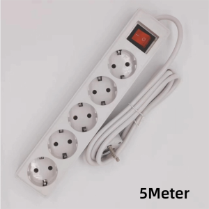 BESTITIT Ổ cắm 3/4/5 Ổ cắm điện EU có công tắc bật/tắt Dây dài 2/3/5 mét Bộ chuyển đổi nguồn điện Hữu ích Nhiều Ổ Cắm Ổ cắm điện dài Sử dụng tại nhà