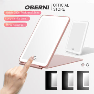 Oberni Cermin Rias Makeup LED Mirror Touch Screen LED Charge USB/ Cermin Makeup LED