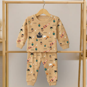 Setelan Baju Bayi Piyama Bayi Panjang GITAR WARNA Viori Size 3-12 Bulan ZPY115