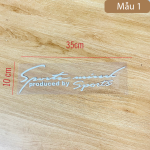 Decal dán xe Sport mind trang trí cho ô tô logo dán xe hơi cao cấp